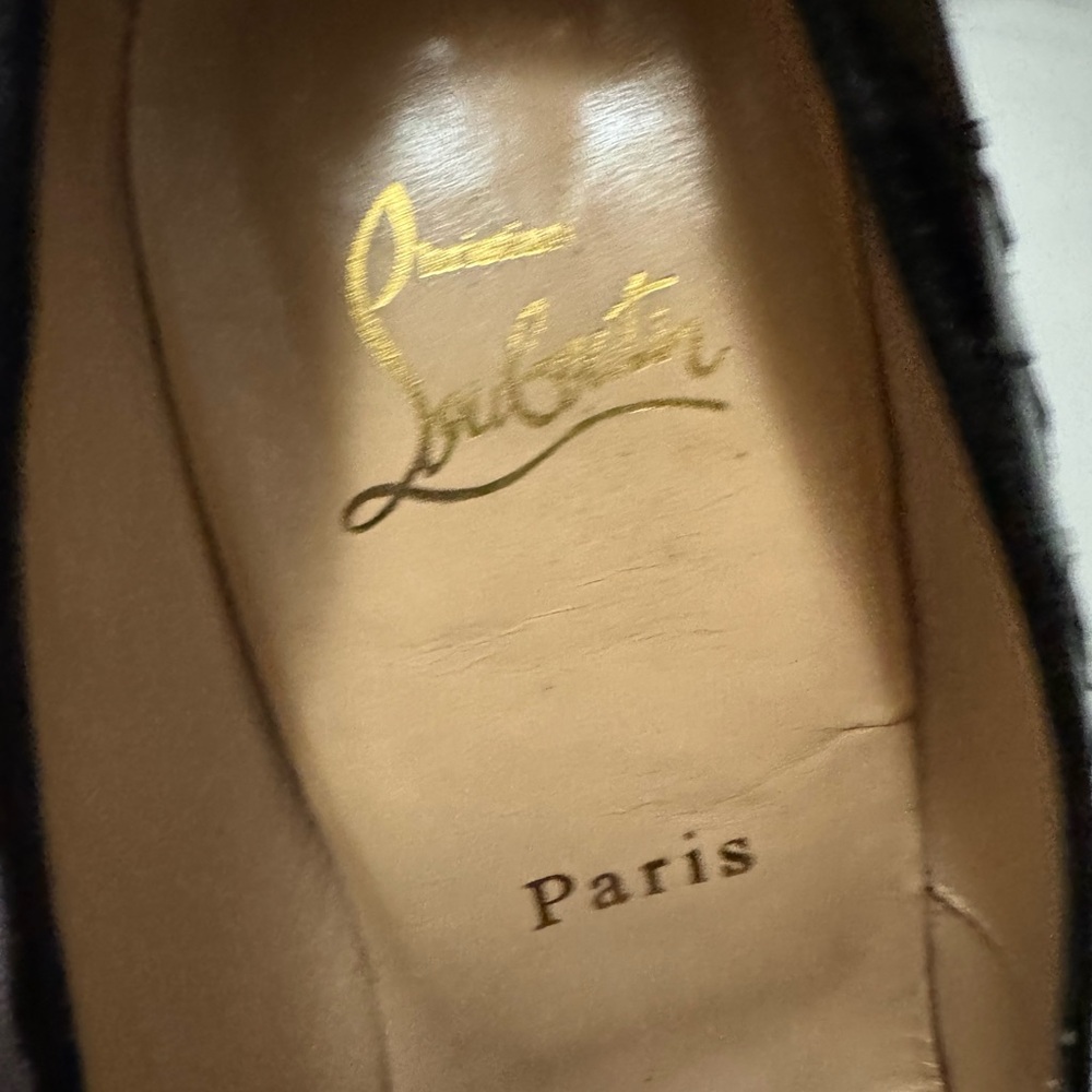 Christian Louboutin Black Python Pumps - image 4